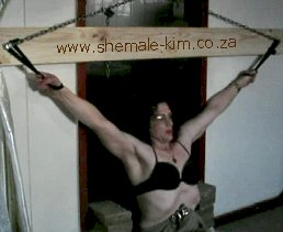 BDSM: crucifixion crossdresser in South Africa, 2015-09-30, 25.8 Mb, 2:21 minutes mp4, dressed